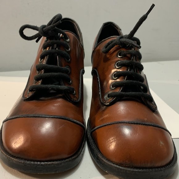 Vintage 1970s The Villager Brand Platform Brown Leather Women's Shoes Si… - Picture 4 of 8